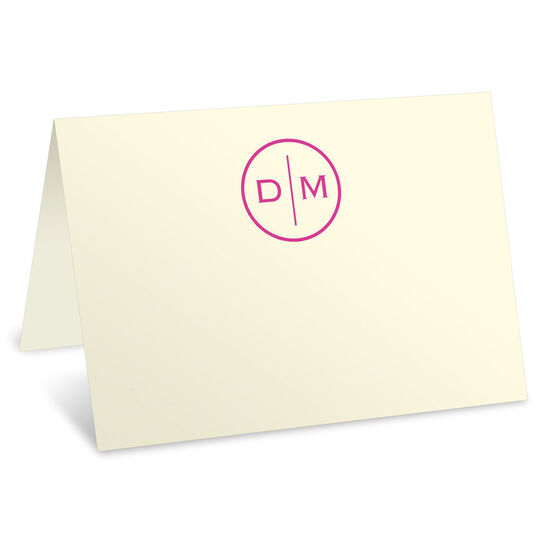 Circle Initials Folded Place Cards
